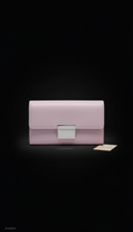 Pastel orchid clutch with high-gloss magnetic closure