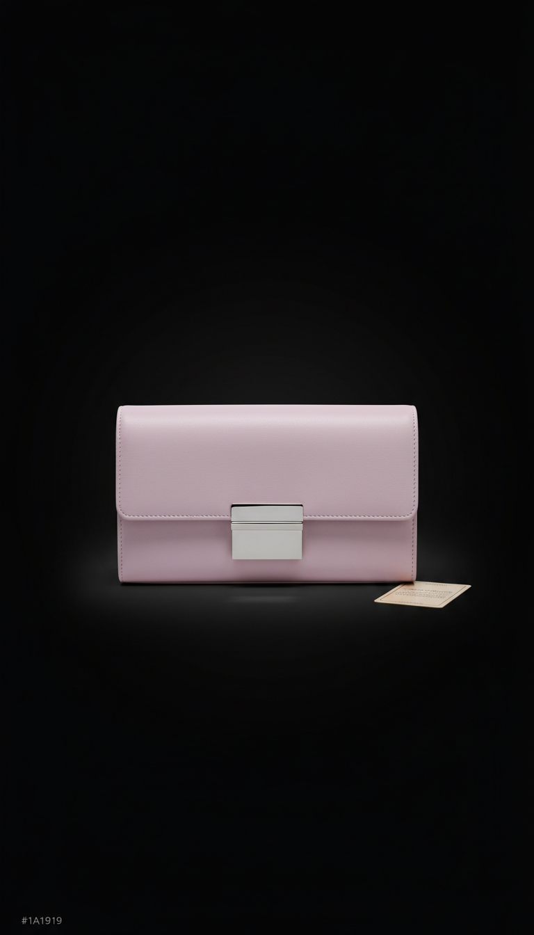 Pastel orchid clutch with high-gloss magnetic closure